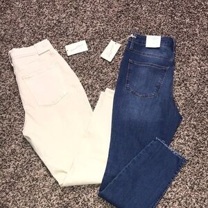 Universal Thread Skinny Jeans - Cream and Blue